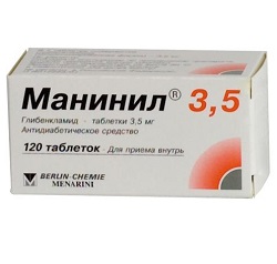 Манинил в таблетках 3,5 мг