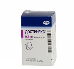 Таблетки Достинекс 0,5 мг