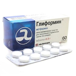Таблетки Глиформин 500 мг