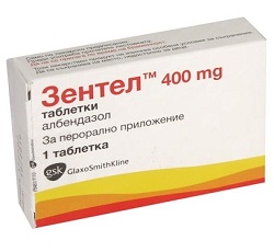 Таблетки Зентел 400 мг